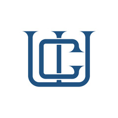 Monogram initial letter alphabet font vector