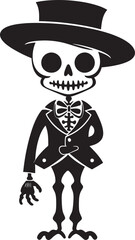 Charming Bone Structure Black Logo Adorable Skeletal Embrace Full Body