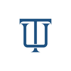 Monogram initial letter alphabet font vector