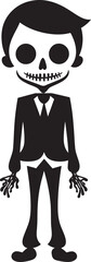 Charming Skeleton Presence Full Body Design Endearing Bone Arrangement Cute Vector