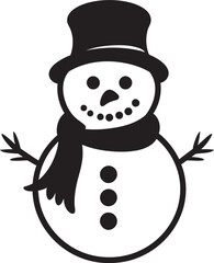 Snowflake Smiles Black Logo Design Playful Snowy Wonder Cute Design