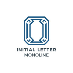 Initial Letter D Blue Colour Mark Creative  Logo