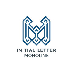 Initial Letter D Blue Colour Mark Creative  Logo