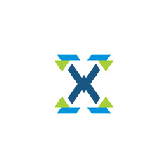 Obraz premium Letter Initial X logo design