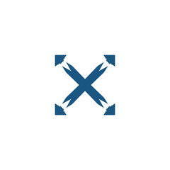 Letter Initial X logo design