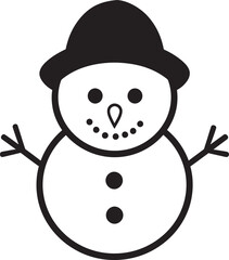Adorable Snowflake Joy Black Icon Cheerful Frosty Design Cute Vector