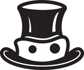 Chilly Charm Cute Snowman Icon Snowy Smiles Black Vector Logo