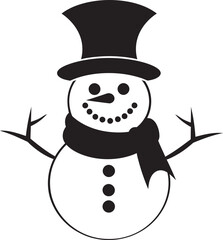Winter Whimsy Joy Cute Snowman Adorable Snowflake Friend Black Logo