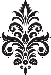 Graceful Adornment Black Element Detailed Sophistication Vector Logo Icon
