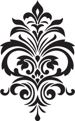 Intricate Flourish Black Logo Element Timeless Ornamentation Vector Emblem