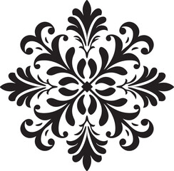 Classic Elegance Decorative Element Graceful Patterns Black Vector Logo