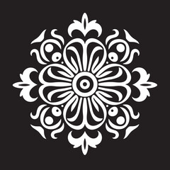 Chic Ornamental Touch Vector Logo Icon Intricate Adornment Black Element Icon