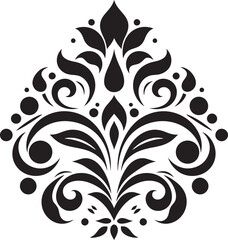 Refined Symmetry Black Icon Design Classic Elegance Decorative Element