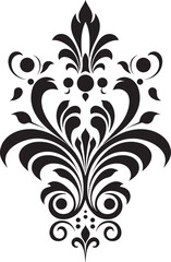 Delicate Scrollwork Vector Icon Intricate Flourish Black Logo Element