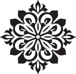 Stylish Ornamental Touch Black Design Chic Elegance Decorative Element