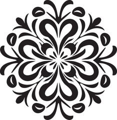 Timeless Patterns Vector Black Logo Subtle Elegance Black Ornamental Design