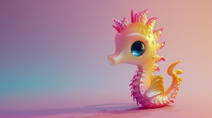 Obraz premium cute baby seahorse
