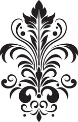 Refined Sophistication Black Ornament Emblem Timeless Ornamentation Decorative Icon