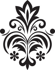 Stylish Elegance Vector Ornament Icon Chic Flourishes Black Logo Emblem
