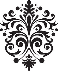 Exquisite Detailing Vector Ornament Emblem Refined Curves Black Element Icon