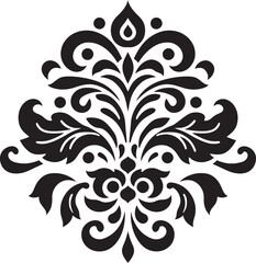 Graceful Adornments Vector Ornament Design Detailed Flourish Black Ornament Emblem