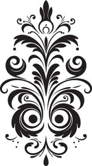 Exquisite Intricacy Vector Icon Emblem Refined Artistry Black Ornament Element