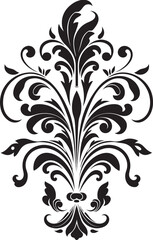 Artistic Flourish Black Ornament Timeless Charm Vector Element Design