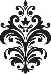 Intricate Style Black Logo Minimalistic Elegance Ornament Vector Icon