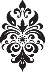 Detailed Sophistication Vector Ornament Icon Stylish Ornamental Touch Black Design