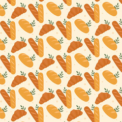 Bread and bakery vector design art. Cute icon of kinds of fresh tasty bread 