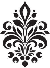 Obraz premium Timeless Charm Decorative Vector Design Intricate Style Black Ornament Icon