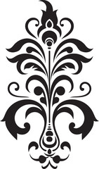 Graceful Detailing Vector Element Logo Artistic Flourish Black Decorative Icon