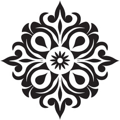 Timeless Adornment Decorative Vector Icon Subtle Elegance Black Ornamental Element