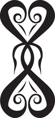 Chic Ribbon Intricacies Vector Element Design Elegant Ribbon Patterns Black Emblem Logo