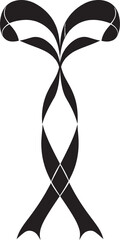 Ornate Ribbon Embellishments Decorative Ribbon Design Exquisite Ribbon Flourish Black Logo Emblem