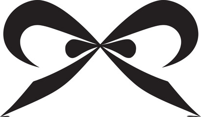 Graceful Ribbon Embellishments Decorative Icon Detailed Ribbon Flourish Vector Ornament Design
