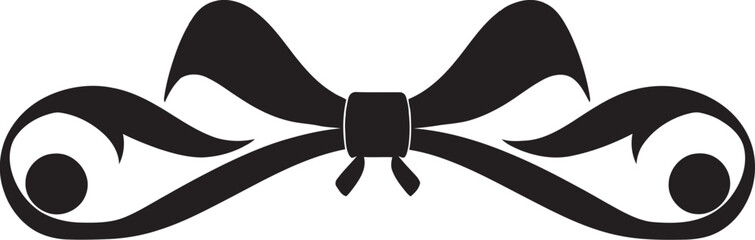 Refined Ribbon Detail Vector Element Icon Timeless Ribbon Intricacies Decorative Emblem Icon