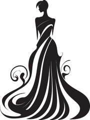 Modern Elegance Stylish Black Logo Dress Chic Couture Designers Dress Icon