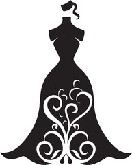 Runway Radiance Iconic Dress Emblem Glamorous Signature Womans Black Logo Dress