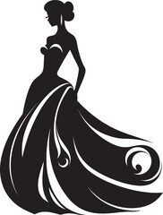 Runway Glamour Womans Dress Design Stylish Sophistication Black Dress Icon