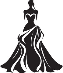 Fashionistas Dream Black Logo Dress Sophisticated Style Designer Dress Emblem