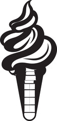 Whipped Ecstasy Cone Ice Cream Logo Tasty Chill Black Logo Cone Design