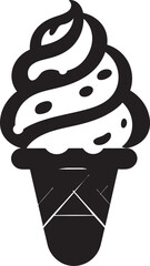Chilled Whirls Black Emblem Cone Sweet Swirls Ice Cream Cone Emblem
