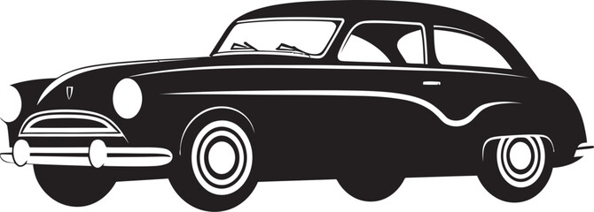 Classic Cruisers Vintage Car Emblem Timeless Rides Black Logo Icon