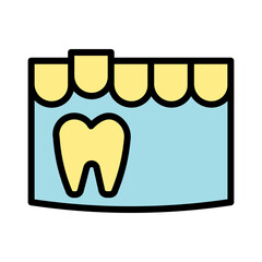 Baby Care Dental Filled Outline Icon