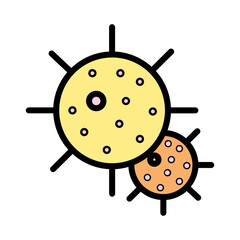 Bacteria Dental Care Filled Outline Icon