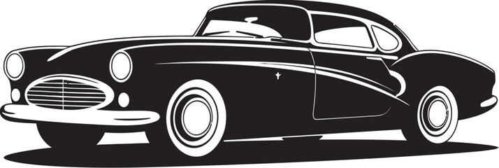 Retro Legacy Vintage Car Icon Vintage Charm Black Logo Vintage Car