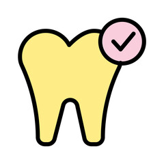 Care Check Dental Filled Outline Icon