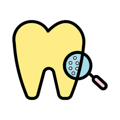 Care Check Dental Filled Outline Icon