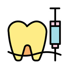 Dental Anesthesia Medical Filled Outline Icon